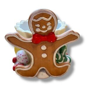 Vintage Gingerbread Man Candle Holder